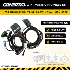 MDL + Loud horn + Stock horn switcher Plug and Play wiring harness kit 3in1 Grndzro