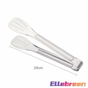 Food Tongs 304 Stainless Steel Barbecue Clip Barbecue Bread Silica Gel Food Anti-scalding Tong