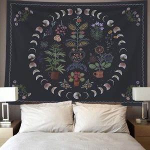 ผ้าพื้นหลังแมนดาลา ins ไพ่ทาโรต์สไตล์ชาติพันธุ์ตกแต่งผนังห้องผ้าตกแต่งผนังห้องนอนผ้าปรับปรุงข้างเตียง