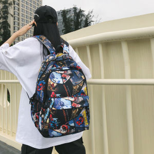 พร้อมส่งกระเป๋าเป้จุของได้เยอะเทรนด์แฟชั่นกระเป๋าเป้น่ารักความจุขนาดใหญ่กระเป๋าเป้ลายการ์ตูนรักเรียนแฟชั่น