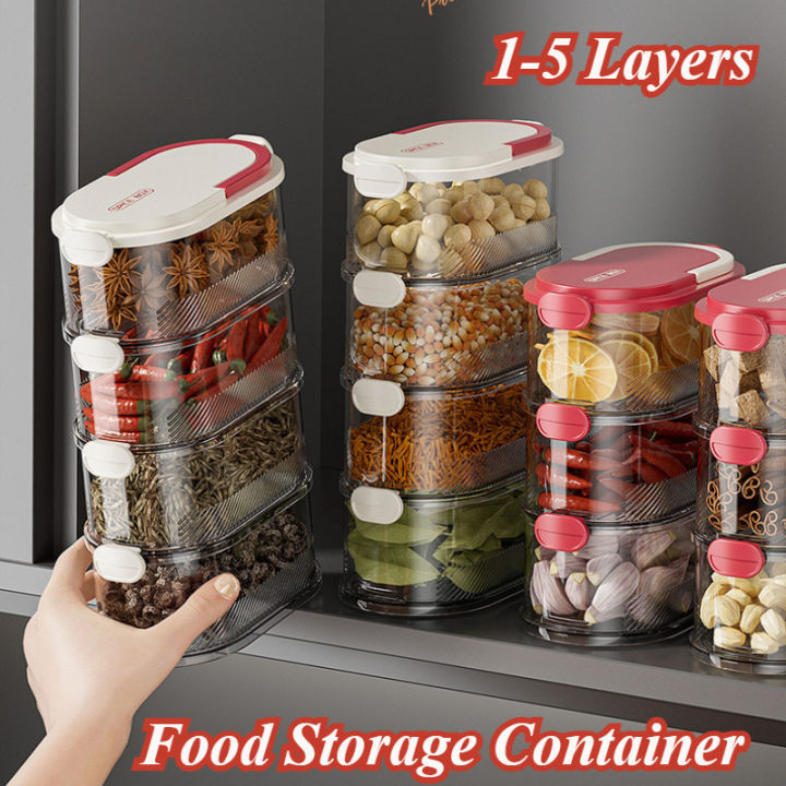 Spice Seasoning Storage Box with Lid Food Keep Fresh Airtight