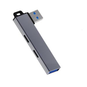 Versatile USB3.0 to Type C and USB3.0 Expansion Hub for Effortless Connection Compatible for Various Operating Systems