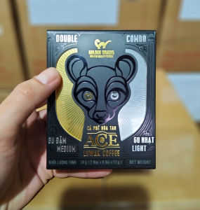 Cà phê chồn hòa tan đen - 2 Hộp trong 1 - 24g (2 hộp x 8 gói x 1.5g)