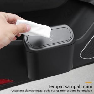 Kotak Tempat Tong Sampah Mobil Car Garbage Bin Trash Can Storage Box Gantung Pintu dan Jok Penyimpanan
