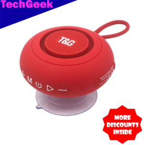 T&G TG-442 TWS Mini Round Portable Wireless Bluetooth with Hanging Rope & Detachable Suction Cup Powerful Bass Speaker