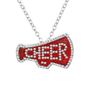 Chủ đề thể thao Chuỗi vòng xương đòn phong cách cổ vũ Vòng cổ quyến rũ loa với đá Cubic Zirconia cho trang phục hàng ngày