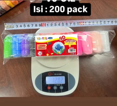 (PROMO) CLAY MAINAN Clay Zipper ANAK EDUKASI 1 SET 12 WARNA BESAR (9 gr) Free 3 Pisau Mainan