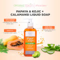 Organic Skin Japan Papaya & Kojic + Calamansi Liquid Soap 250 ml Moisture Face and Body Wash. 