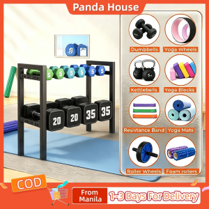 2-Tier Round Metal Layer Dumbbell Rack Adjustable Indoor Metal Sports Dumbbell Stand for Home Gym Storage