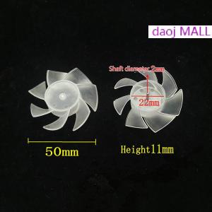 daoj MALL ใบพัดลมพลาสติก7ใบขนาดเส้นผ่าศูนย์กลางภายนอก35มม. 42มม. 50มม. 65มม.