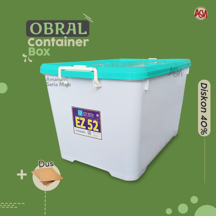 Box Container Penyimpanan 52 Liter Kotak Serbaguna Murah Plastik EZY ...