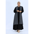 Shireen Abaya Hitam Layer Motif - Jetblack Premium Anggun dan Menawan. 