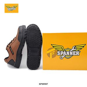 SP96-S67 Brown - SPANNER Safety Shoes Medium Cut Lace-up Ankle Boots / Kasut kerja lelaki Safety boots men outdoor work boots steel toe boots
