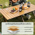 BigC โต๊ะแคมป์ปิ้ง โต๊ะปิคนิคอลูมิเนียมพับได้ แบบพกพา กลางแจ้ง ชุดโต๊ะพับแคมป์ปิ้ง Folding Table Set. 