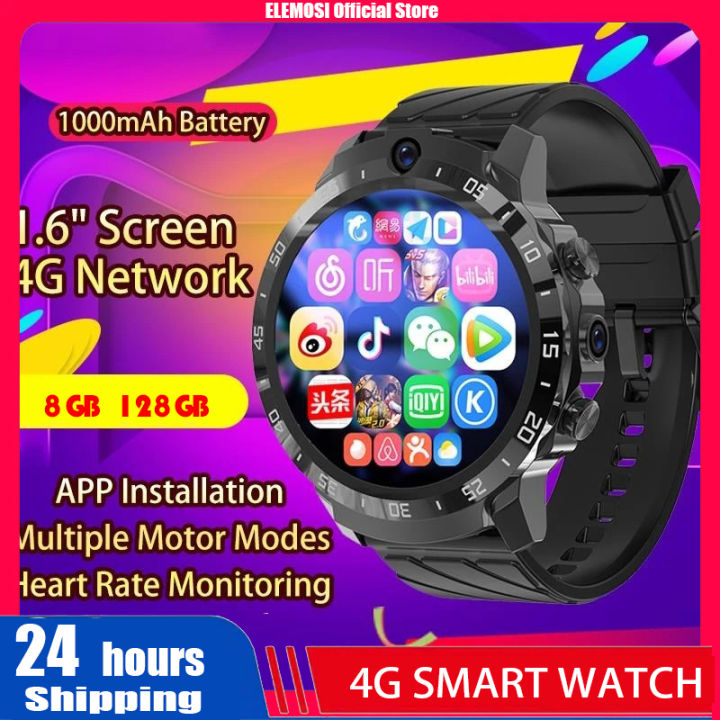MT27 Smart Watch 4G SIM WIFI GPS Android 9.0 Camera APP Connect TWS