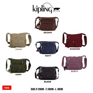 Tas Selempang Kipling 7615 Bahan Kanvas. Tas Wanita Tas Slempang Wanita Tas Kipling Import Waterproof. Tas Kipling Slempang.