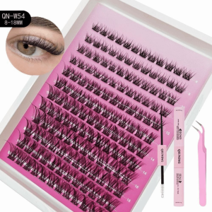 WININ 8-18mm Lông mi giả chia đoạn Vẻ ngoài Anime tự nhiên Hiệu ứng lông chồn 3D Bộ mi giả Nối mi Dung lượng lớn Nhóm mi giả Trang điểm lông mi tự làm