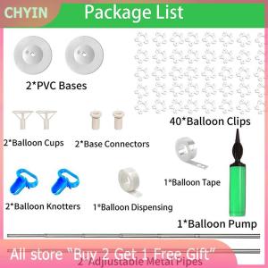 [COD] CHYIN Balloon Column Stand KitAdjustable Balloon Column Kit Metal Telescopic Pillar Balloon Stand Birthday Party Graduation Weddi