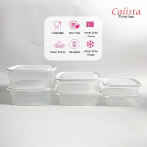 [SIZE BESAR] TOPLES CALISTA PUTIH SET UKURAN BESAR FOOD CINTAINER FREE BPA WADAH PENYIMPANAN MAKANAN SET TOPLES