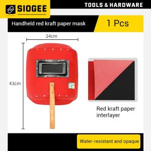 SIOGEE original Welding Mask for High-quality red steel paper welding worker protection equipment