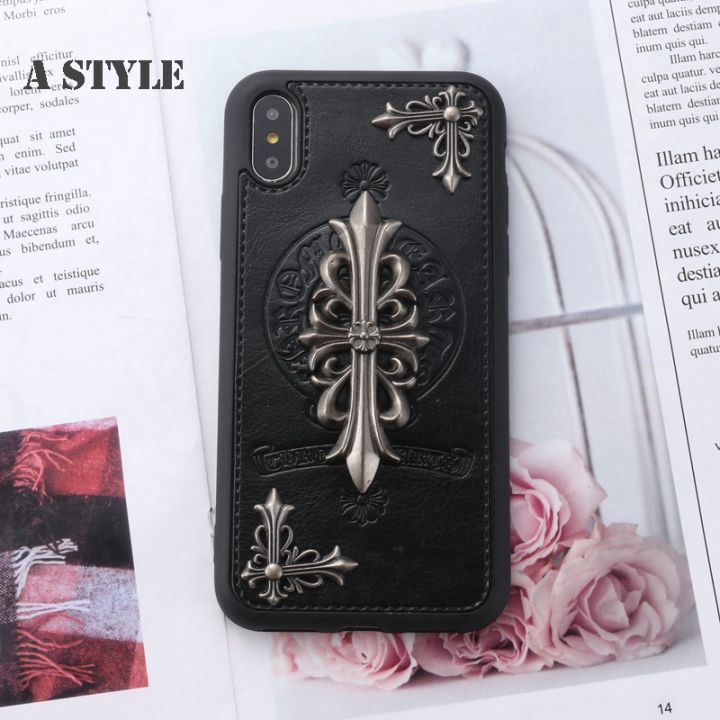 Chrome Hearts PU Leather iPhone Case For iPhone6p 6splus 7 8 7P 8P