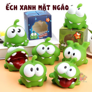 Đồ chơi chú ếch xanh mặt ngáo dễ thương bóp kêu chip chip