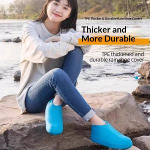 PaulWeekend Waterproof Anti-Slip Shoe Covers for Adults and Kids Durable TPU Material for Rainy Days and Outdoor Activities