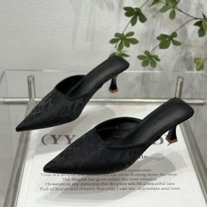 [Free Shipping] Chinese-Style Pointed-Toe High-Heeled Mules For Women Summer New Versatile Stiletto Sandals In Stock