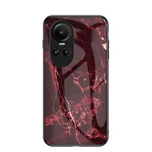 Marble Glass Phone Case For Oppo Reno 10 Pro Pro+ 2023 10Pro 10Pro+ Reno10 Reno10Pro Reno10Pro+ Casing Hard Shockproof Anti Fall Protection Back Cover