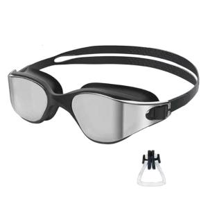 Kính bơi cho người lớn Kính lặn thực tế Kính bơi leakproof Kính bơi với kẹp mũi và nút bịt lỗ tai