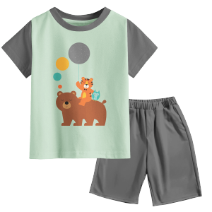 Setelan Anak Laki Laki Perempuan Twotone Motif Series
