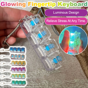【 Stress Relief】 Fidget Keychain Of 4 Colors Keyboard Clicker Portable Magnetic Keyboard Pendant Anxiety Decompression Button