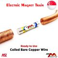 [SG] Magnet Copper Coil Train - Bare Copper Wire School Science Experiment Magnetic Neodymium Magnets Coiled Electric Electromagnet Trains Primary Secondary Educational Experiments. 