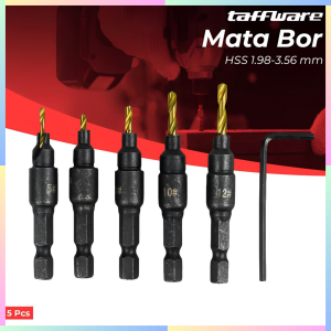 FAST DELIVERY Vastar Mata Bor Mini Multifungsi Drill Bit HSS 1.98-3.56mm 5 PCS 1 Set Lengkap