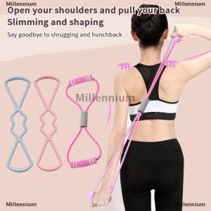 [COD] Millennium Stretch Strap Yoga 8-figure Tensioner Yoga Tool Open Back Practice Shoulder Yoga Stretching Belt Elastic Stretch Band Workout