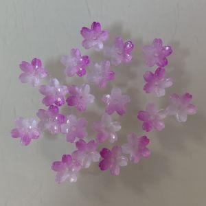 (combo 10 cái)Hoa thủy tinh 5 cánh 10mm nhiều màu Nguyên liệu làm vòng tay handmade Nguyên liệu DIY