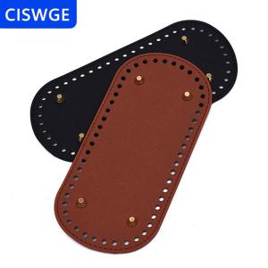 [COD] CISWGE 22x10Cm Dài Dưới Cho Dệt Kim Túi PU Da Cơ Sở Túi Handmade Dưới Với Lỗ Tự Làm Crochet Túi Phụ Kiện Phía Dưới
