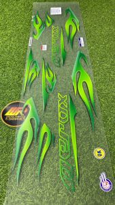 STRIPING TRANSPARAN AEROX NEW 155 POLET STICKER MOTIF API SIMPLE BAHAN BENING UV