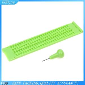 [COD] Plastic Braille Writing Slate School Portable Practical With Stylus Practice