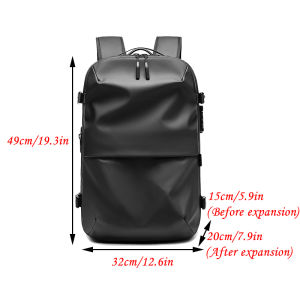 enruien Airback Vacuum TSA Lock Travel Backpack Multifunction High Capacity Expandable Waterproof 17.17.3 Inch Laptop Backpack