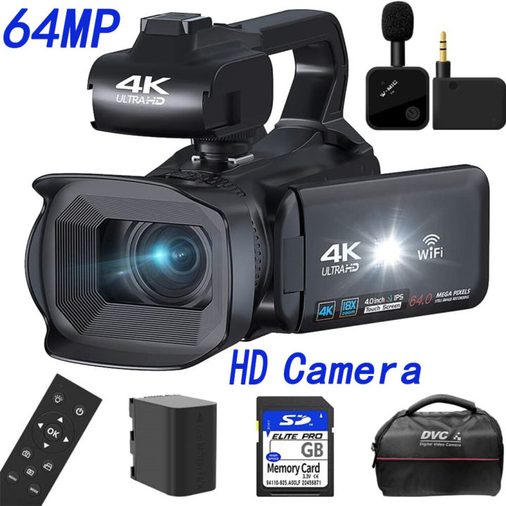 Videocamera 4K 60FPS Con 64MP, Zoom 21X E 2 Batterie – Perfetta Per Vlog E YouTube!