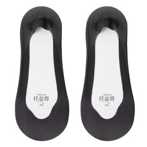 [Free Shipping] Low-cut invisible summer thin mesh breathable cotton-soled silicone non-slip short socks for women pure cotton socks from Zhuji