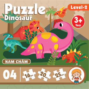 Đồ chơi ghép hình puzzle nam châm gấp lại thành cuốn sổ - cho bé rèn luyện tư duy trí não - Hiệu Foxi