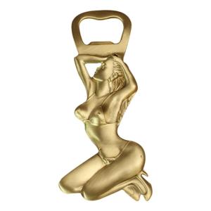 Unique Brass Female Sculpture Opener Opening Tool Creative Beer Opener in Gold Great for Parties and Gatherings