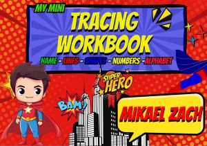 5 pages Laminated Tracing workbook for Kids Activity Book
