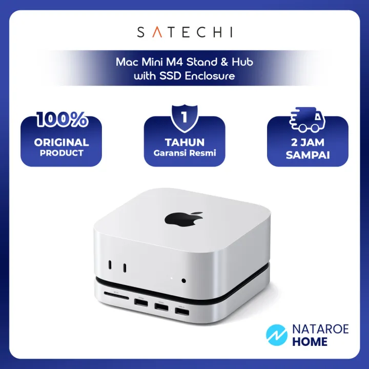 Aluminum Stand and Hub for Mac Mini M4 Satechi USB A Port with SSD ...