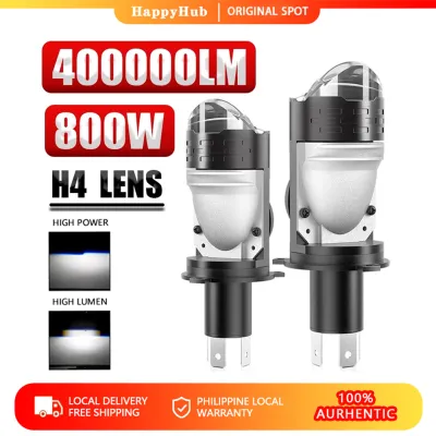2PCS H4/HS1 LED Projector Mini Lens 400000LM 100% Original Bi-Led 1:1 Plug Play Headlight &Fog Light