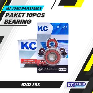 Paket Bearing 6202 2RS (isi 10 pcs) KC Premier / Paket Bundle Bearing KC