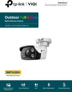 TP-LINK รุ่น VIGI C330 กล้องวงจรปิดความละเอียด 3MP Built-in microphone ภาพสีตลอด 24 ชม.
