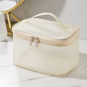 BUENOO Large Capacity Travel Cosmetic Bag 1/2/3 layer Storage Makeup Case Portable Transparent Mesh Make Up Organizer Bag Womens
